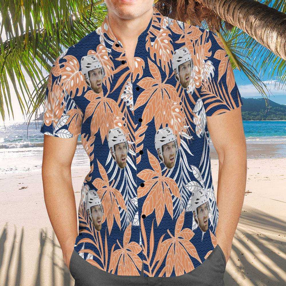 Braydon Price Hawaiian Shirt Blue Leaves Hawaiian Shirt