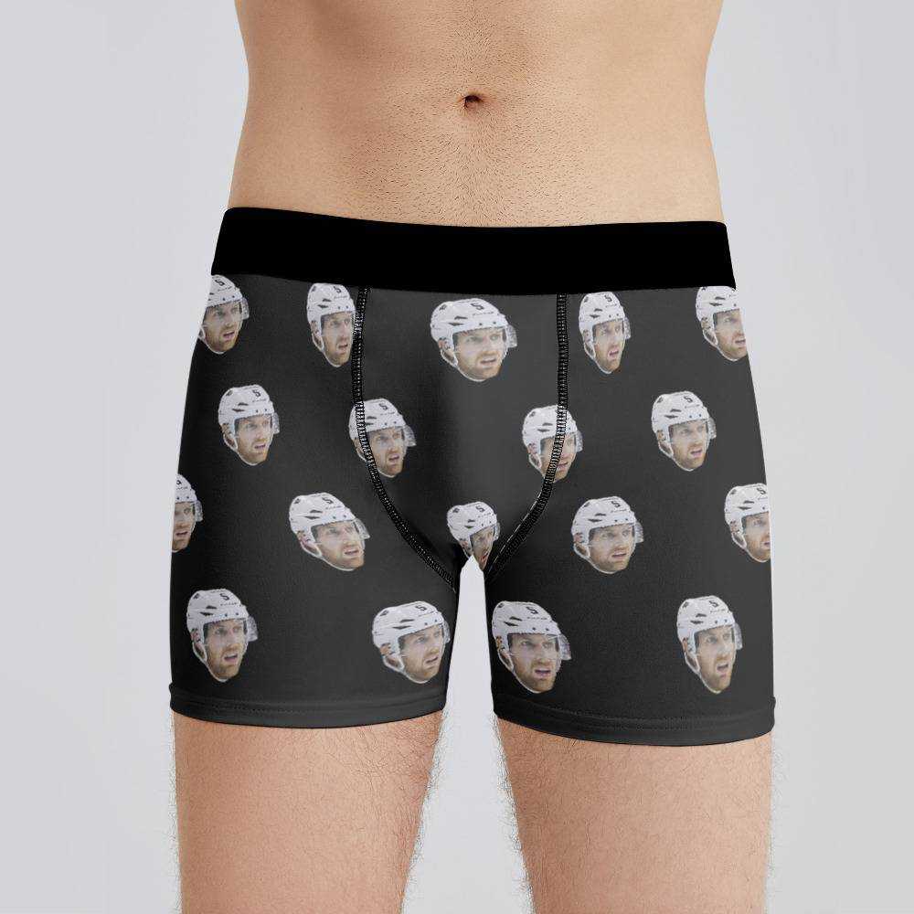 Braydon Price Boxers Custom Photo Boxers Men's Underwear Plain Black Boxers
