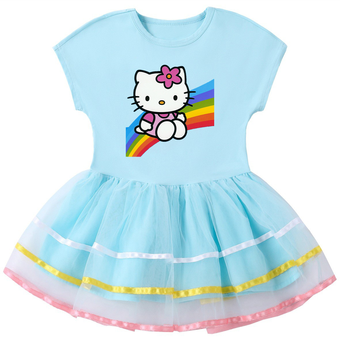 Buy Sanrio Hello Kitty Print Dress with Cap Sleeves and Tie-Up Belt Online  | Babyshop Kuwait