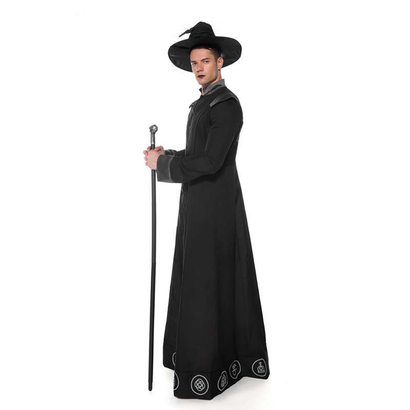 Adulte Magic Wizard Sorcier Sorcier Warlock Costume Magicien Cosplay Pour  Hommes Halloween Pourim Party Costumes Déguisements