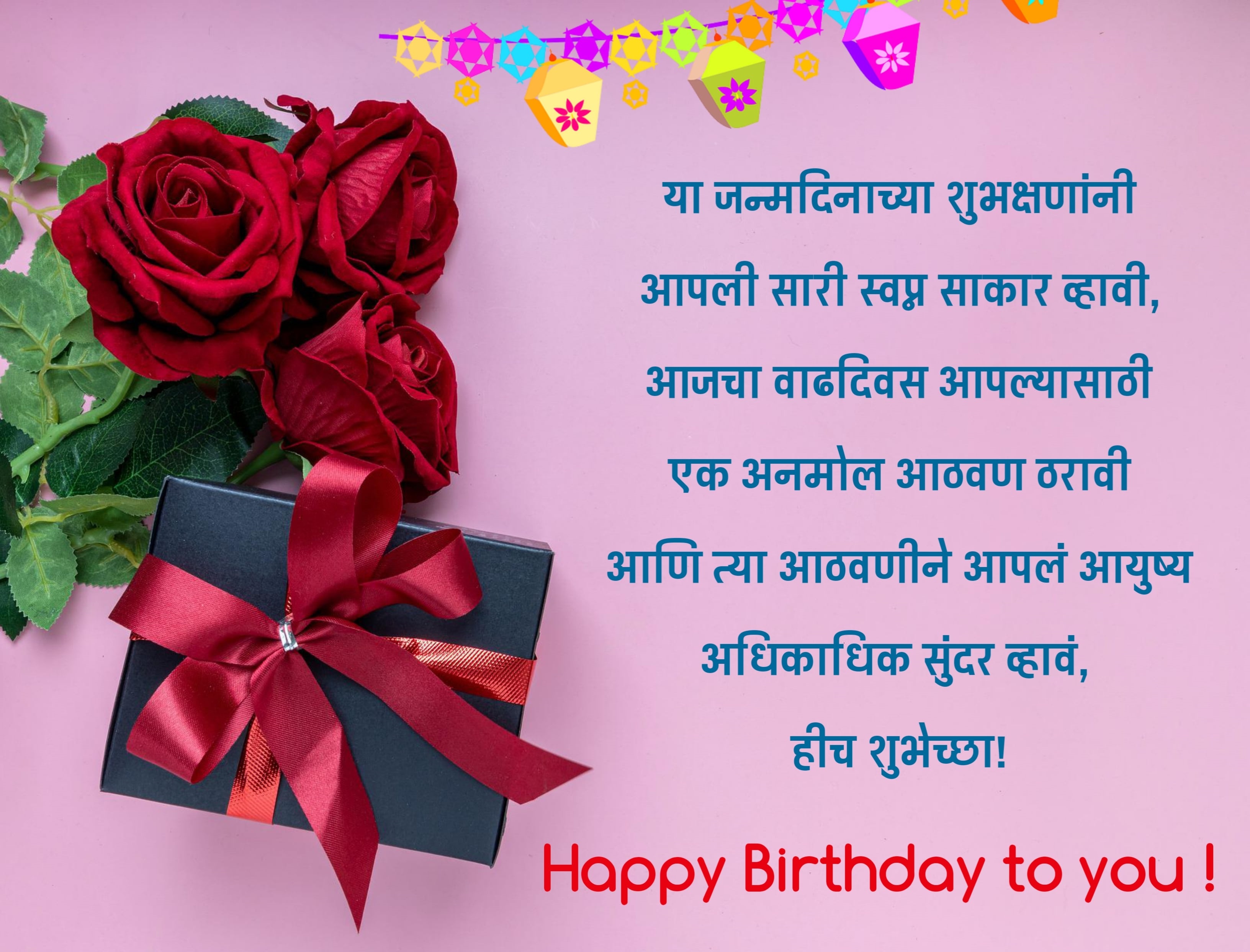 Happy birthday wishes in Marathi