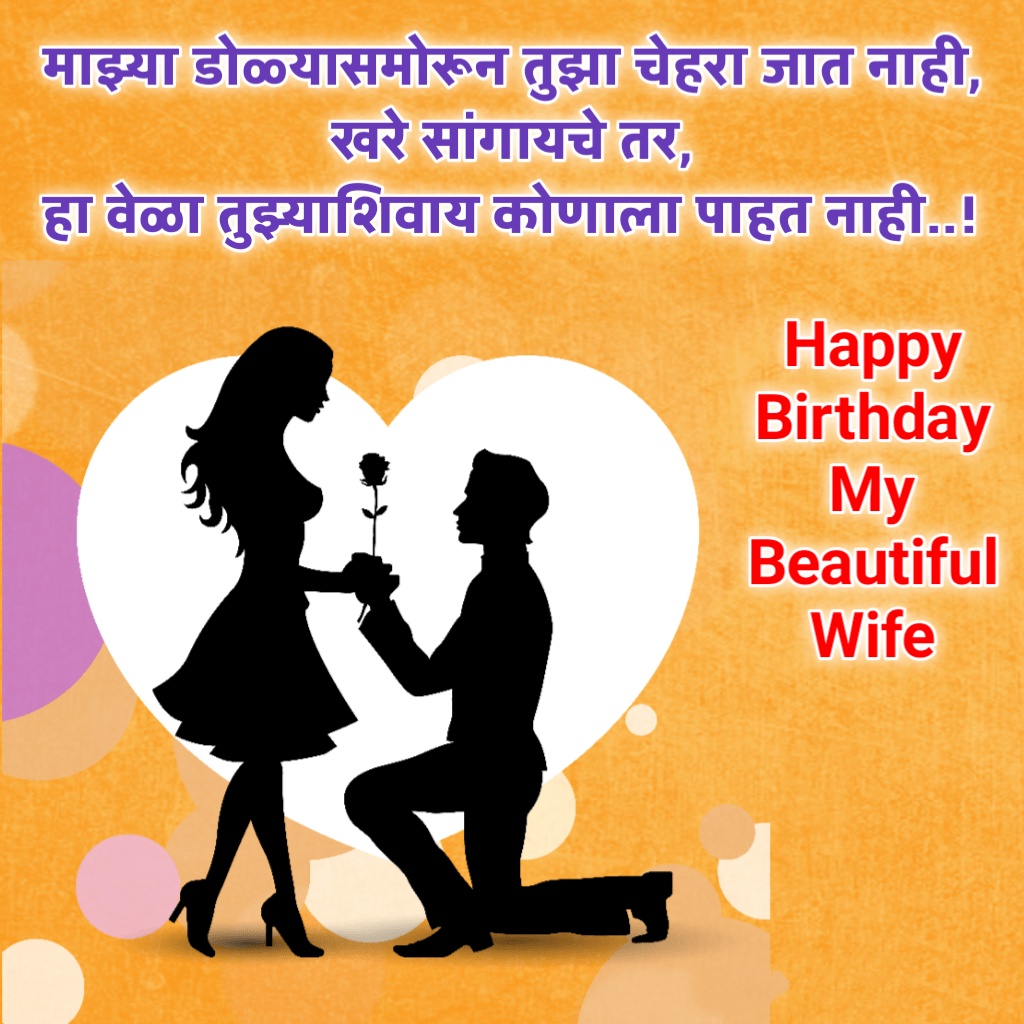 Happy Birthday wife in Marathi