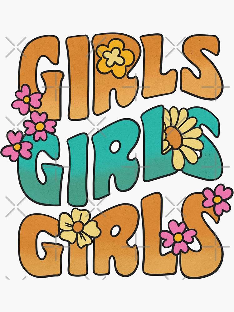 Flower Girls Sticker, Boho Vinyl Stickers#1