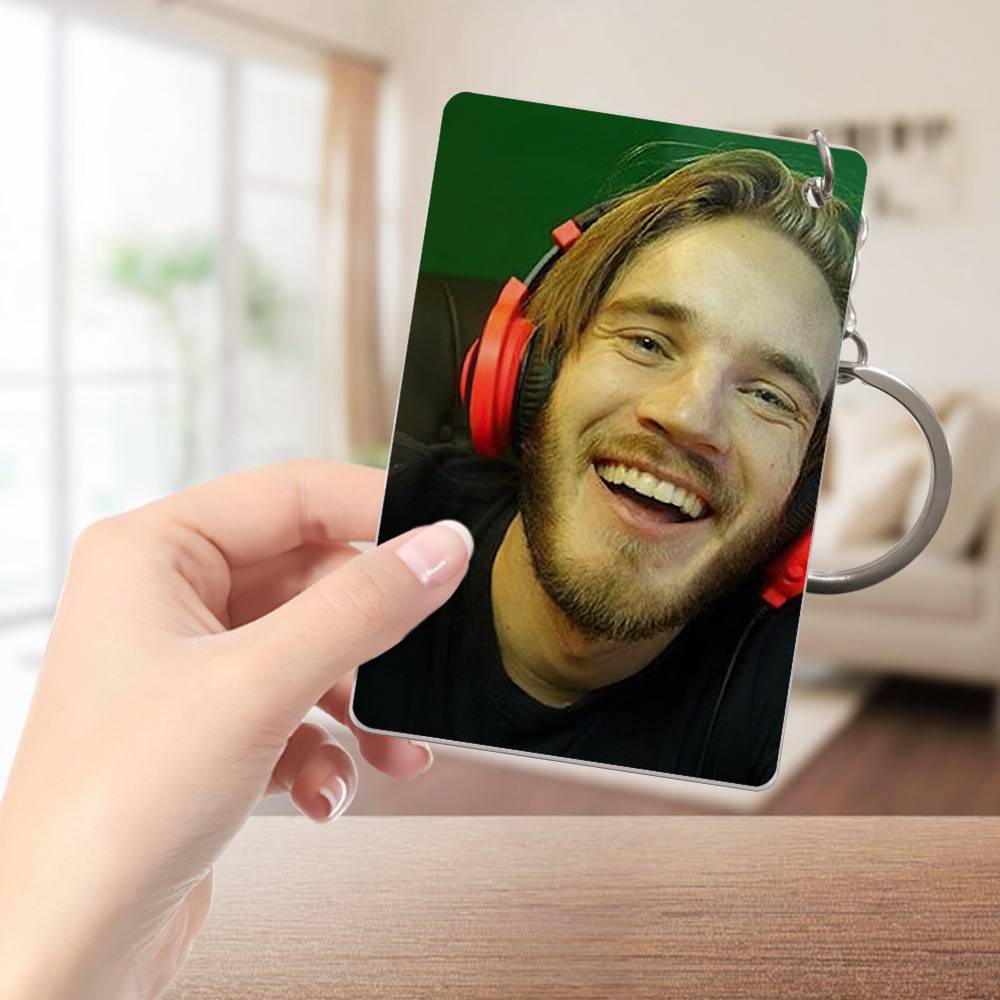 Pewdiepie Keychain Classic Celebrity 