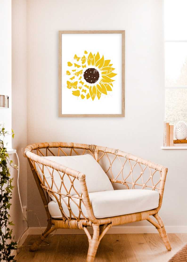 Sunflower Svg, Flower Svg, Sunflower Butterfly Svg, Digital Download#3