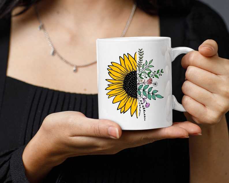 Half Sunflower Svg, Wildflowers Svg, Flower Svg, Digital download#8