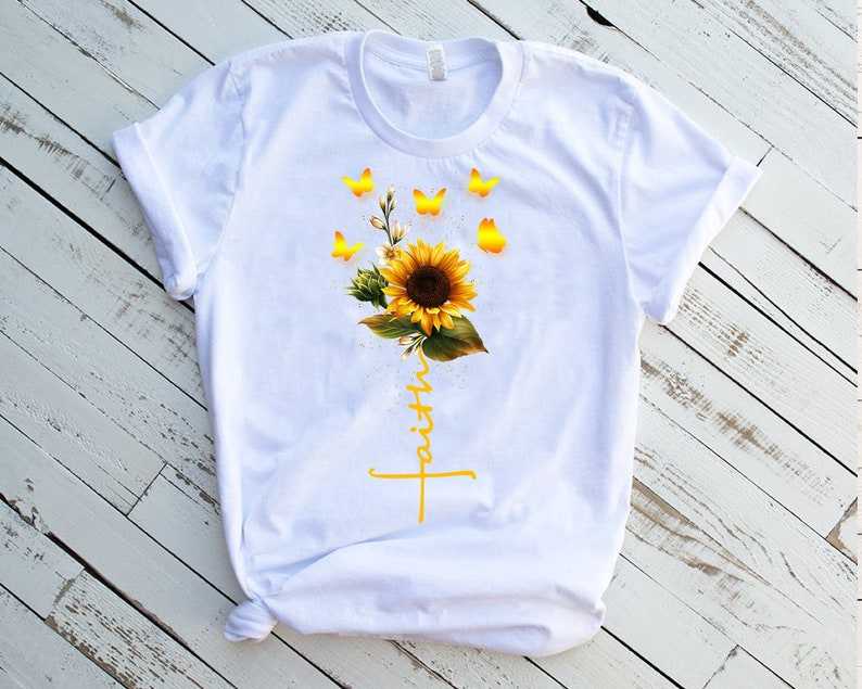 Faith Sunflower Png, Christian Png, Jesus Loves Me, Religion Shirt Christian, Digital Download#3