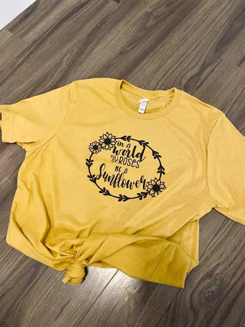 In A World Full of Roses Be A Sunflower Svg Creativity and Fun Digital Download 