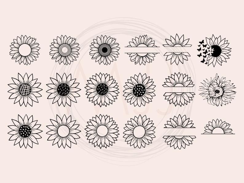 Sunflower Svg Bundle Creativity and Fun Digital Download | sunflowersvg ...