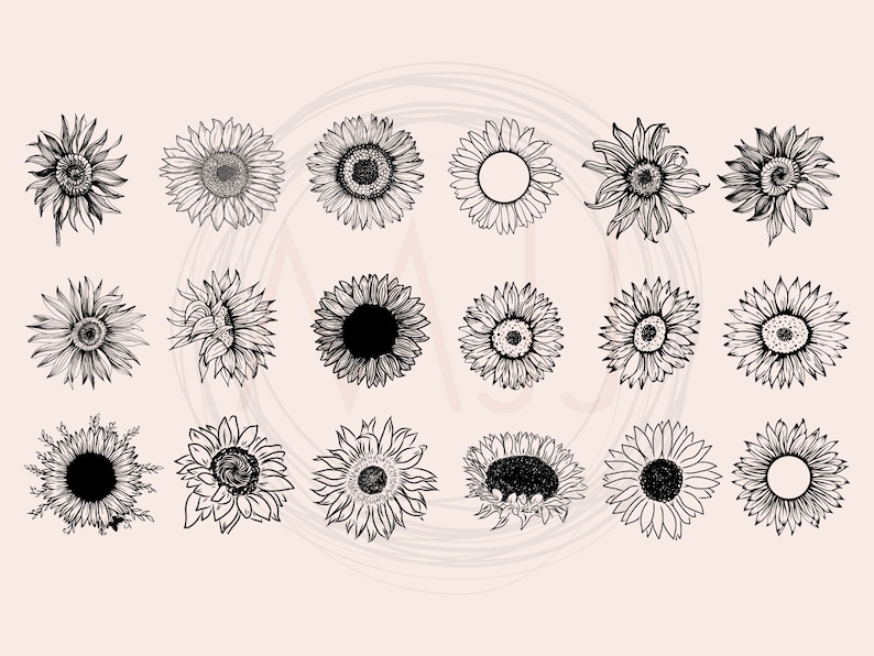 Sunflower Svg Bundle Creativity and Fun Digital Download | sunflowersvg ...