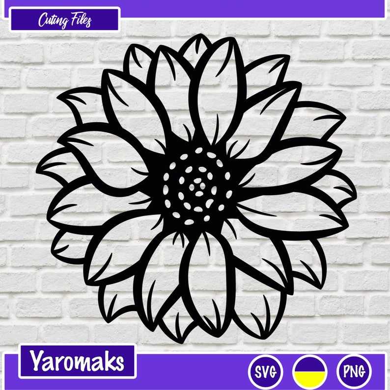 Sunflower Svg Free, Sunflower Svg Black And White Free, Sunflower Silhouettes, Instant Digital Download#4