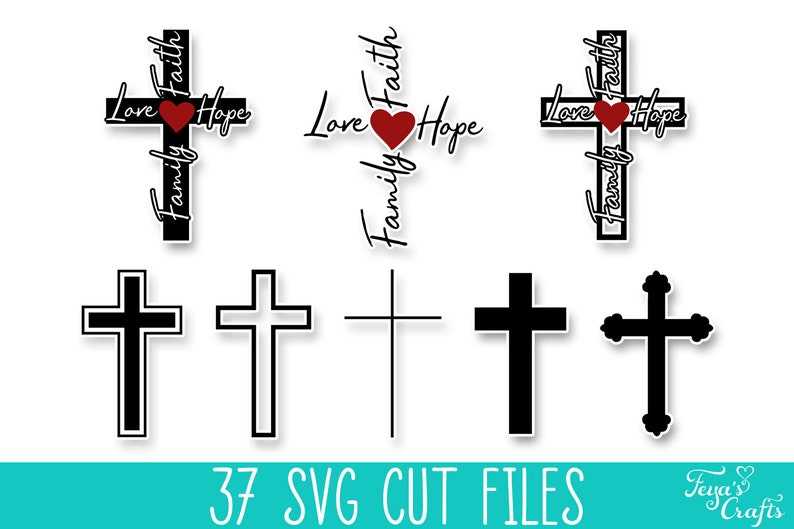 Faith SVG Bundle, Faith Hope Love SVG, Family Faith Hope Love Cross Svg Files, Sunflower Svg, Cross Svg Cricut, Digital Download#9