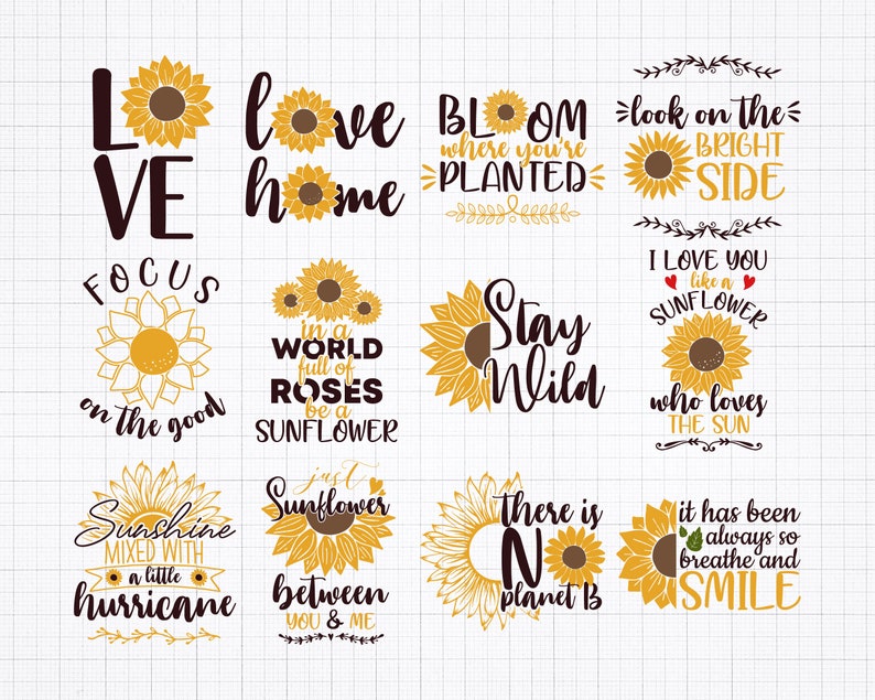 Download 30+ Sunflower Svg Bundle Designs For Your Craft Projects ...