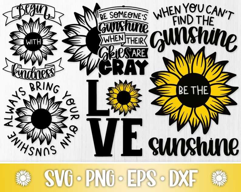 Download Sunflower Svg Bundle Designs For Your Craft Projects