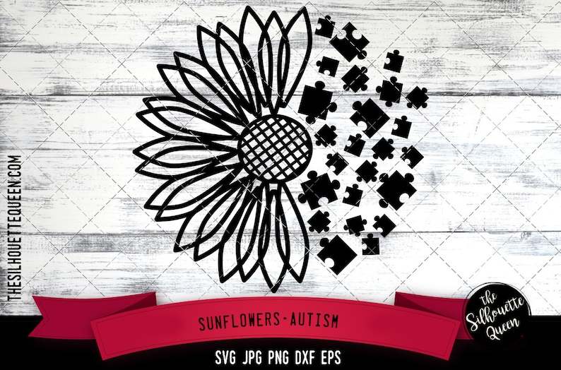 Half Sunflower Svg Perfect for Crafting & Design Projects