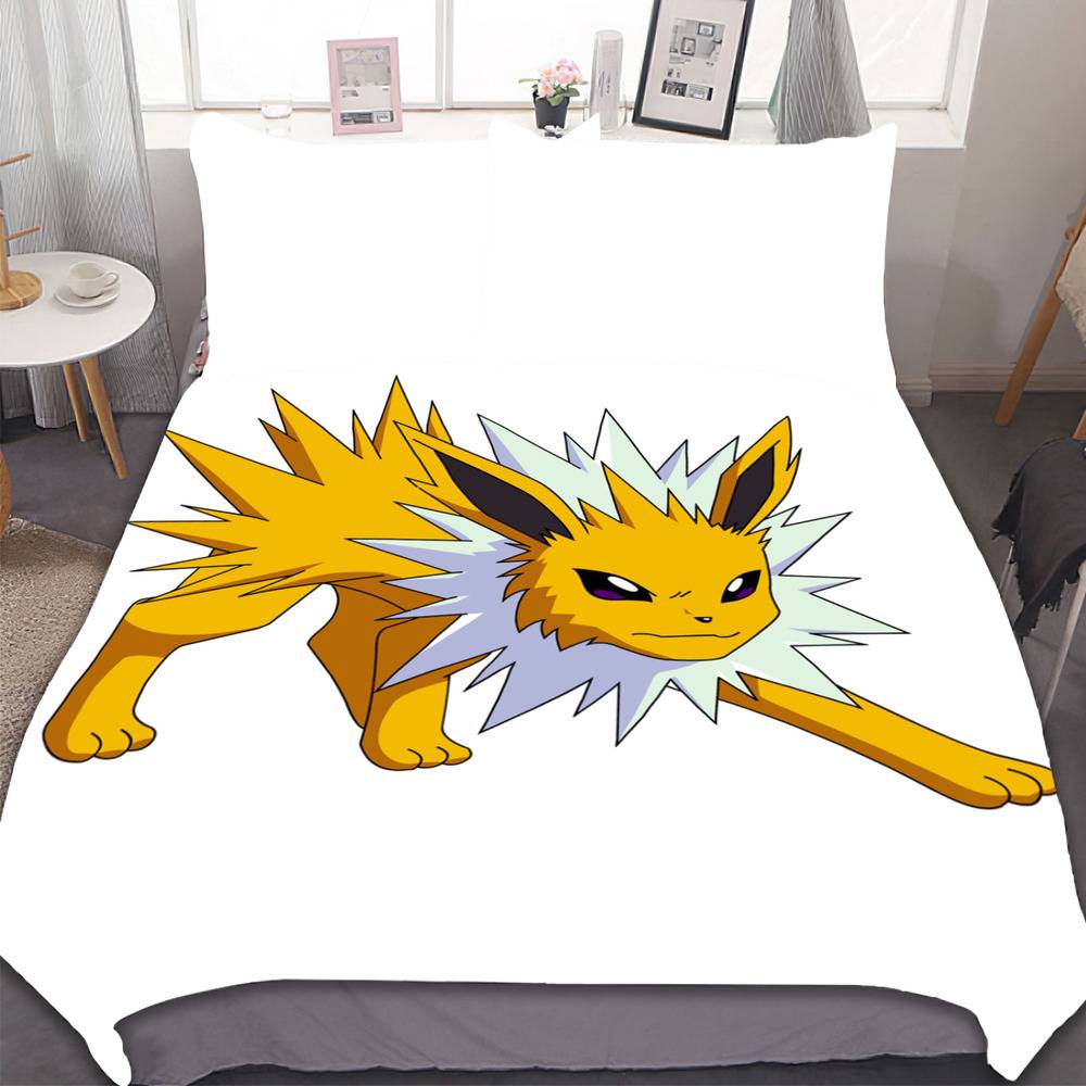 Pokemon Pikachu Flareon 10 Duvet Cover Quilt Cover Pillowcase Bedding Set  Bed Linen Home Bedroom Decor