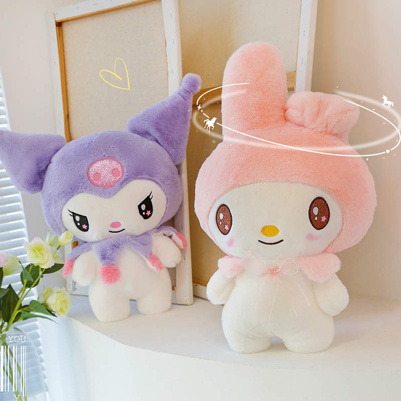 Cute Plush Dolls 9.8in My Melody Kuromi Kawaii Stuffed Animals